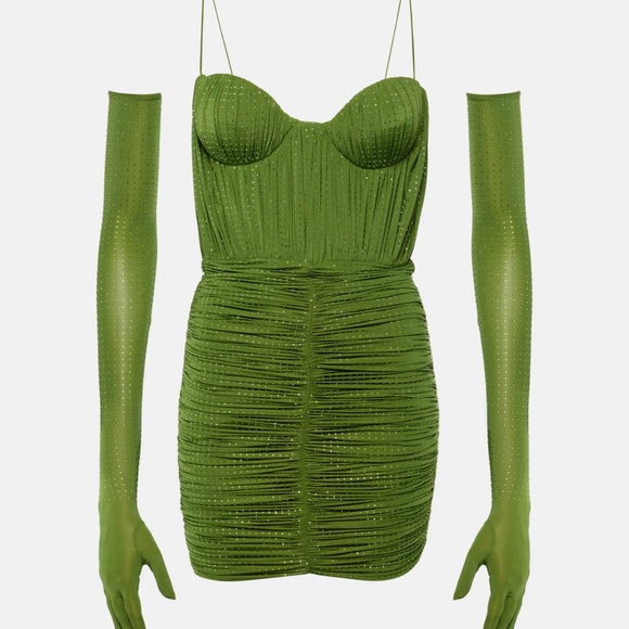 Alex Perry Dresses & Skirts - Embellished ruched jersey minidress